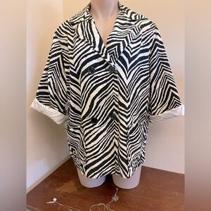 Vintage Zebra print Corduroy Jacket
